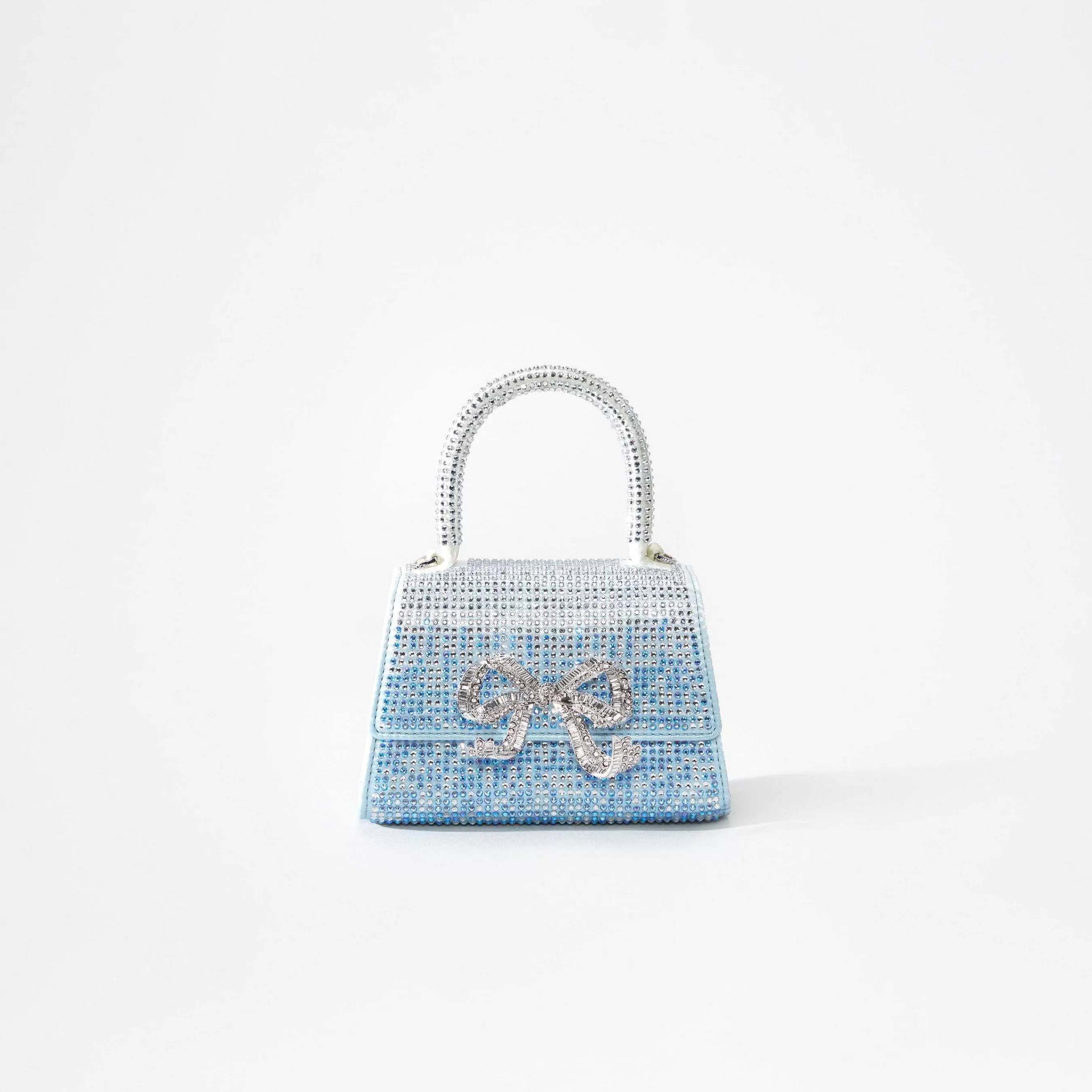 Self-portrait Håndvesker>Bla Ombre Rhinestone Bow Micro Bag