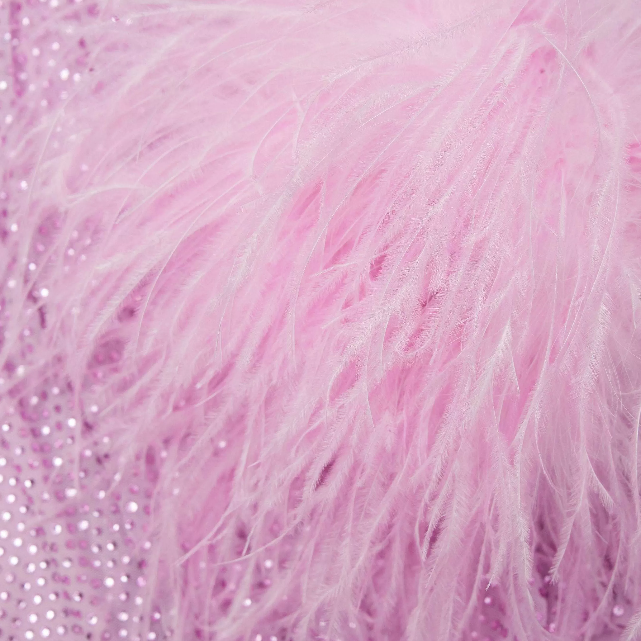 Self-portrait Kjoler>Rosa Rhinestone Feather Mini Dress